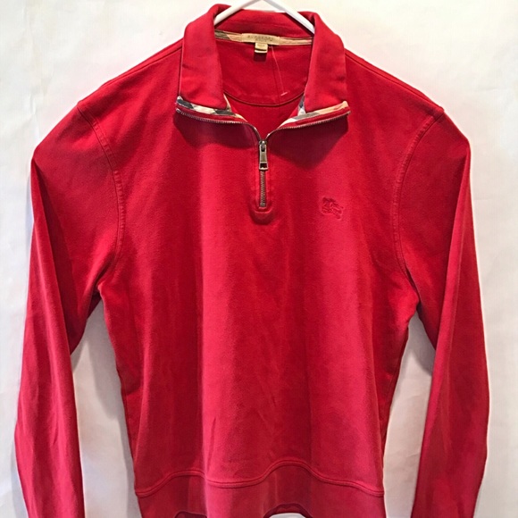 burberry mens pullover half zip